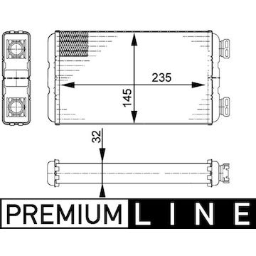 Výměník tepla, vnitřní vytápění MAHLE ORIGINAL AH 138 000P