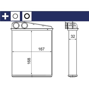 Výměník tepla, vnitřní vytápění MAHLE ORIGINAL AH 16 000S