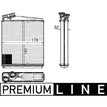 Výměník tepla, vnitřní vytápění MAHLE ORIGINAL AH 192 000P