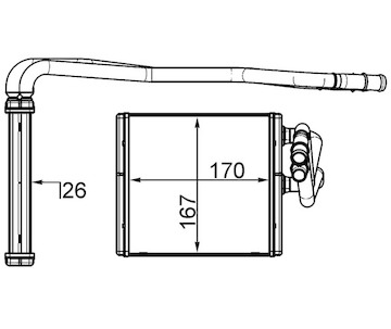 Výměník tepla, vnitřní vytápění MAHLE ORIGINAL AH 197 000S