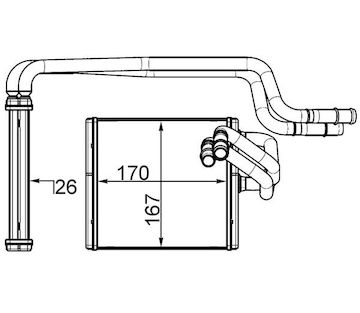 Výměník tepla, vnitřní vytápění MAHLE ORIGINAL AH 198 000S
