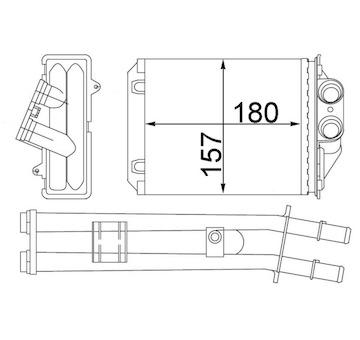 Výměník tepla, vnitřní vytápění MAHLE ORIGINAL AH 213 000S