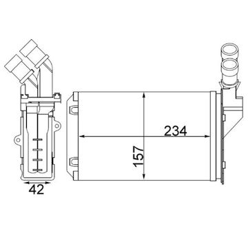 Výměník tepla, vnitřní vytápění MAHLE ORIGINAL AH 217 000S