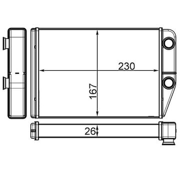 Výměník tepla, vnitřní vytápění MAHLE ORIGINAL AH 225 000S