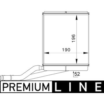 Výměník tepla, vnitřní vytápění MAHLE ORIGINAL AH 228 000P