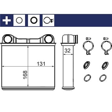 Výměník tepla, vnitřní vytápění MAHLE ORIGINAL AH 238 000S