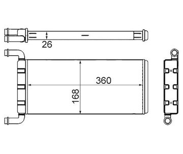 Výměník tepla, vnitřní vytápění MAHLE ORIGINAL AH 241 000S