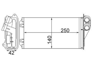 Výměník tepla, vnitřní vytápění MAHLE ORIGINAL AH 245 000S