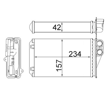 Výměník tepla, vnitřní vytápění MAHLE ORIGINAL AH 248 000S