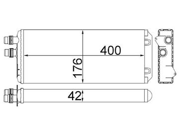 Výměník tepla, vnitřní vytápění MAHLE ORIGINAL AH 249 000S