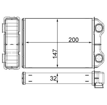 Výměník tepla, vnitřní vytápění MAHLE ORIGINAL AH 251 000S