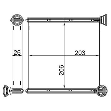 Výměník tepla, vnitřní vytápění MAHLE ORIGINAL AH 256 000S