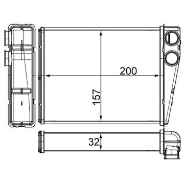 Výměník tepla, vnitřní vytápění MAHLE ORIGINAL AH 263 000S