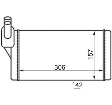 Výměník tepla, vnitřní vytápění MAHLE ORIGINAL AH 47 000S