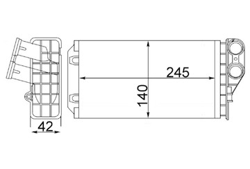 Výměník tepla, vnitřní vytápění MAHLE ORIGINAL AH 82 000S