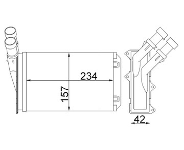 Výměník tepla, vnitřní vytápění MAHLE ORIGINAL AH 83 000S