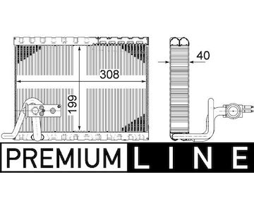 Výparník, klimatizace MAHLE ORIGINAL AE 124 000P