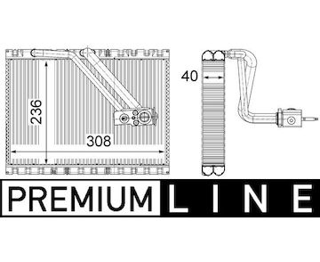 Výparník, klimatizace MAHLE ORIGINAL AE 128 000P