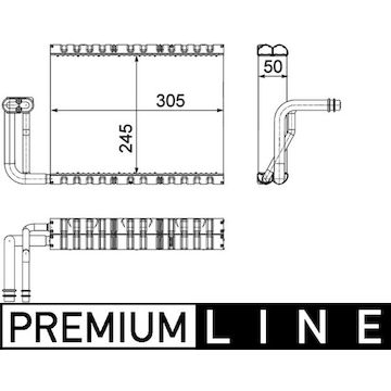 Výparník, klimatizace MAHLE ORIGINAL AE 88 000P