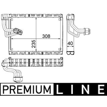 Výparník, klimatizace MAHLE ORIGINAL AE 90 000P