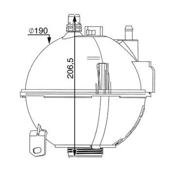 Vyrovnávací nádoba, chladivo MAHLE ORIGINAL CRT 210 000S