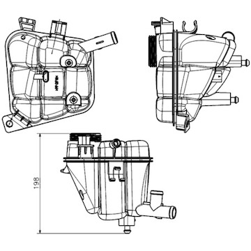 Vyrovnávací nádoba, chladivo MAHLE ORIGINAL CRT 231 000S