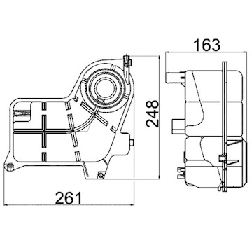 Vyrovnávací nádoba, chladivo MAHLE ORIGINAL CRT 24 000S