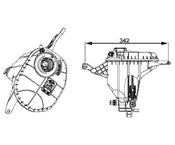 Vyrovnávací nádoba, chladivo MAHLE ORIGINAL CRT 29 001S