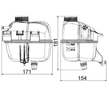 Vyrovnávací nádoba, chladivo MAHLE ORIGINAL CRT 87 001S