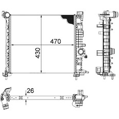 Chladič, chlazení motoru MAHLE ORIGINAL CR 1188 000P