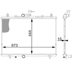 Chladič, chlazení motoru MAHLE ORIGINAL CR 1606 000S