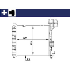 Chladič, chlazení motoru MAHLE ORIGINAL CR 322 000S