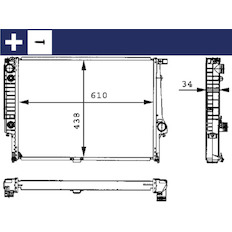 Chladič, chlazení motoru MAHLE ORIGINAL CR 326 001S