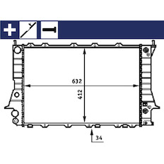 Chladič, chlazení motoru MAHLE ORIGINAL CR 413 000S