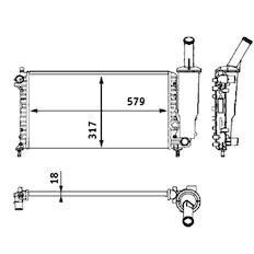 Chladič, chlazení motoru MAHLE ORIGINAL CR 552 000S