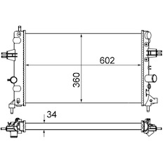 Chladič, chlazení motoru MAHLE ORIGINAL CR 574 000S