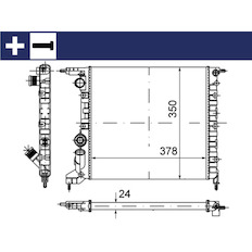 Chladič, chlazení motoru MAHLE ORIGINAL CR 615 000S