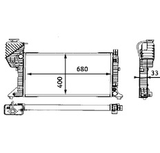 Chladič, chlazení motoru MAHLE ORIGINAL CR 667 000S