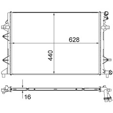 Chladič, chlazení motoru MAHLE ORIGINAL CR 855 000S