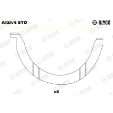 Distanční kotouč, kliková hřídel GLYCO A121/4 STD