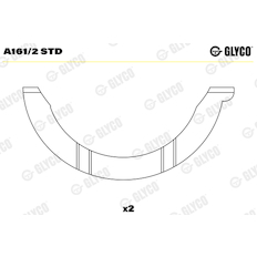 Distanční kotouč, kliková hřídel GLYCO A161/2 STD