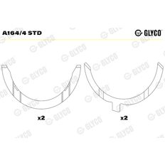 Distanční kotouč, kliková hřídel GLYCO A164/4 STD