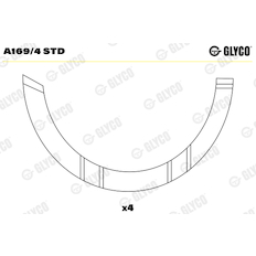 Distanční kotouč, kliková hřídel GLYCO A169/4 STD