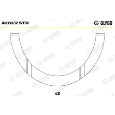 Distanční kotouč, kliková hřídel GLYCO A170/2 STD