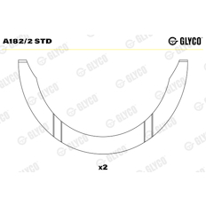 Distanční kotouč, kliková hřídel GLYCO A182/2 STD