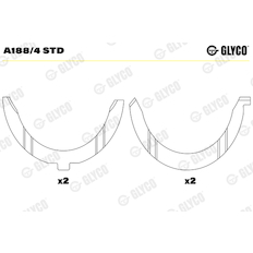 Distanční kotouč, kliková hřídel GLYCO A188/4 STD