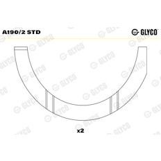 Distanční kotouč, kliková hřídel GLYCO A190/2 STD