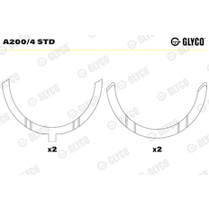 Distanční kotouč, kliková hřídel GLYCO A200/4 STD