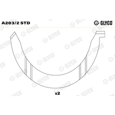 Distanční kotouč, kliková hřídel GLYCO A203/2 STD