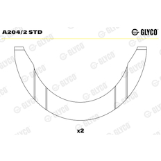 Distanční kotouč, kliková hřídel GLYCO A204/2 STD